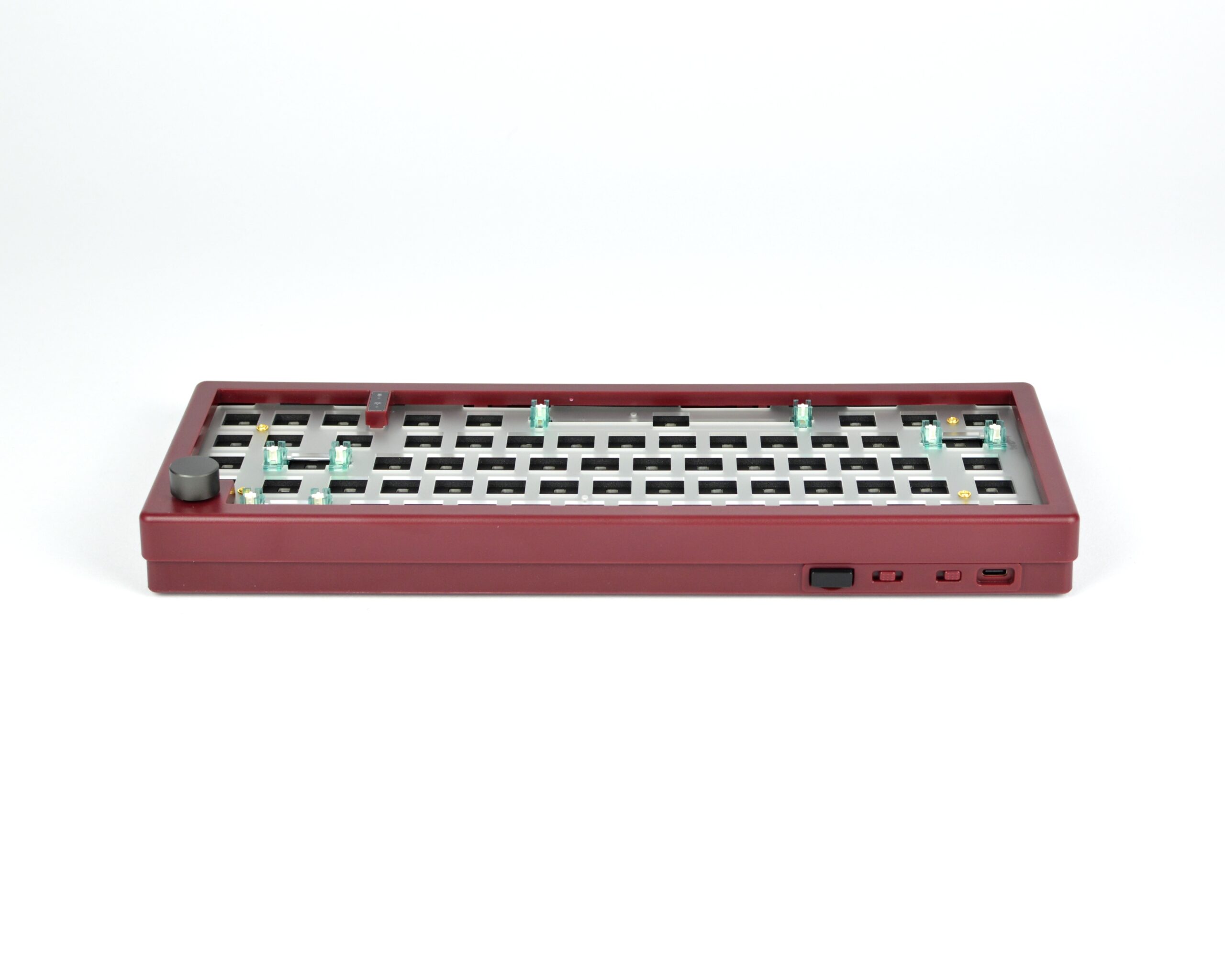 GMK67 Gasket Mount Mechanical Keyboard Kit w/ knob - RGB - Tri-Mode - Rust Red - Image 6