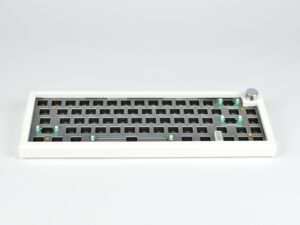GMK67 Gasket Mount Mechanical Keyboard Kit w/ knob – RGB – Tri-Mode – White