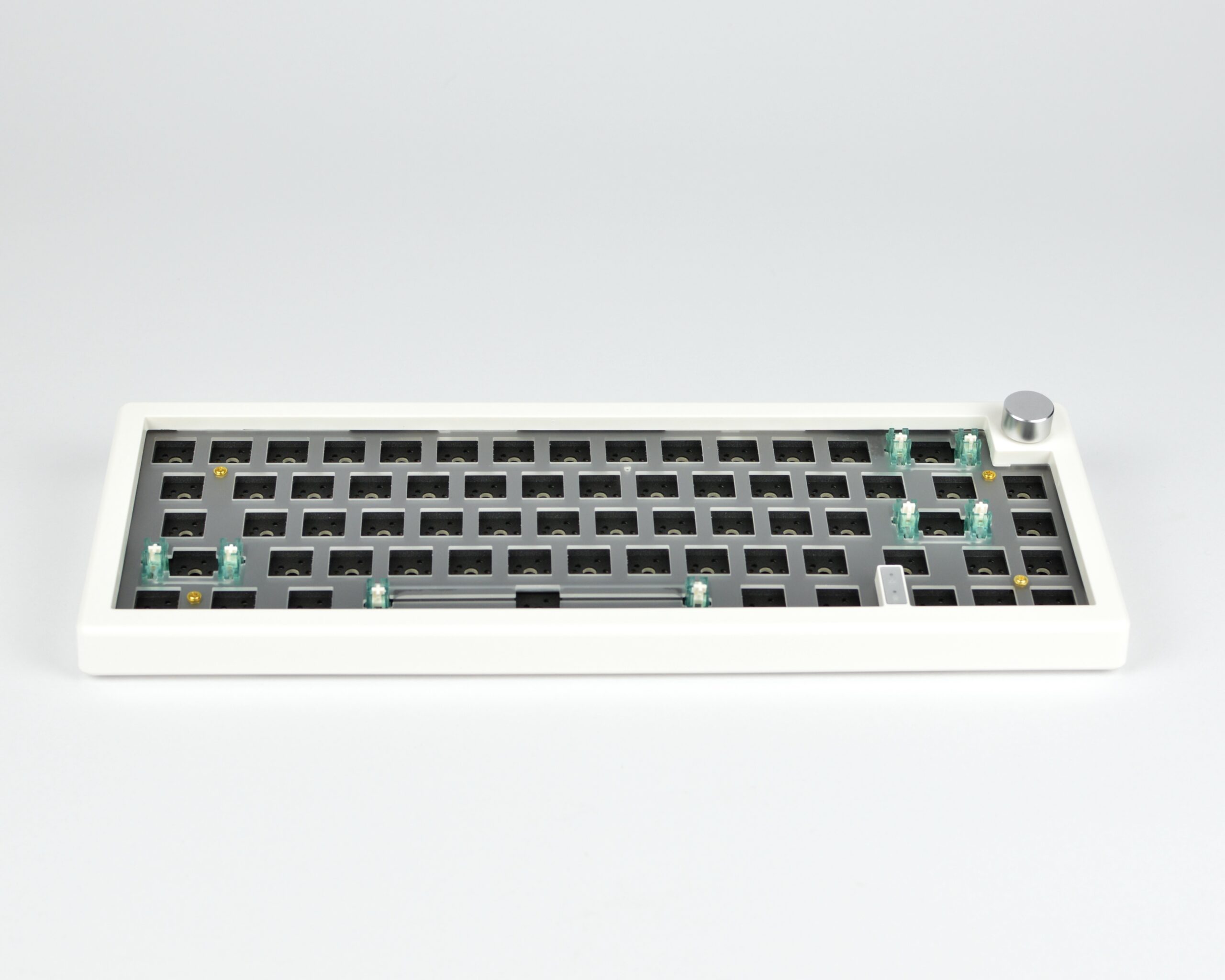 GMK67 Gasket Mount Mechanical Keyboard Kit w/ knob - RGB - Tri-Mode - White