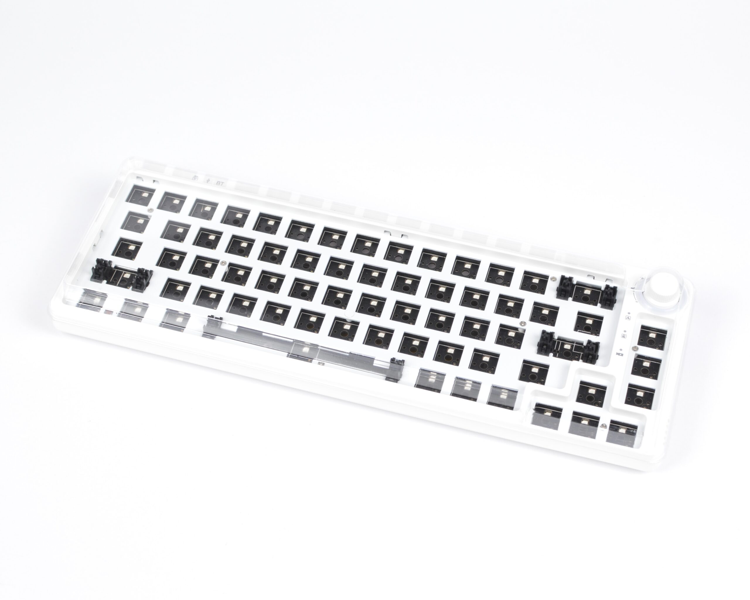 Homoo KF068 RGB Mechanical Keyboard Kit - Tri-Mode - White - Image 5