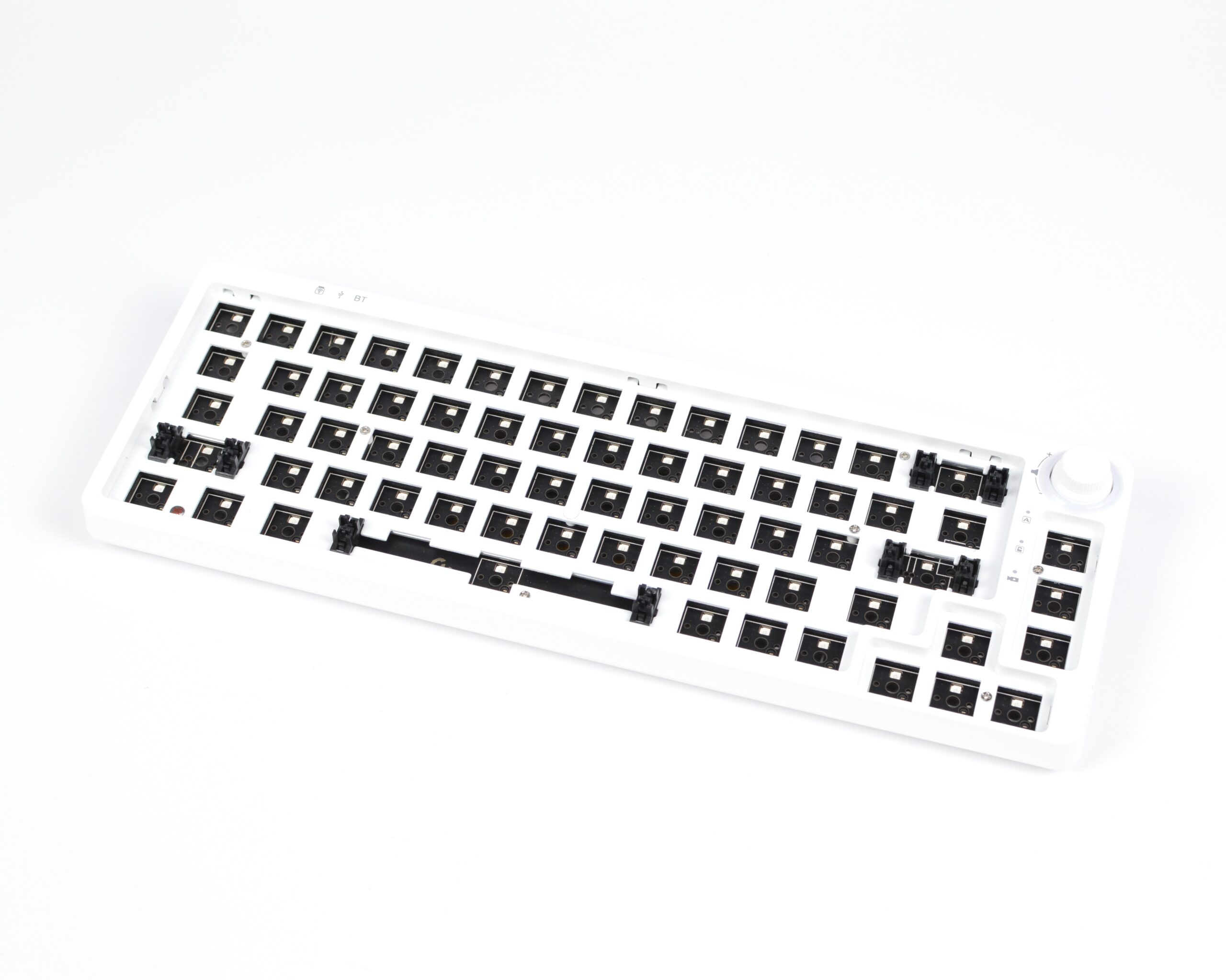 Homoo KF068 RGB Mechanical Keyboard Kit - Tri-Mode - White