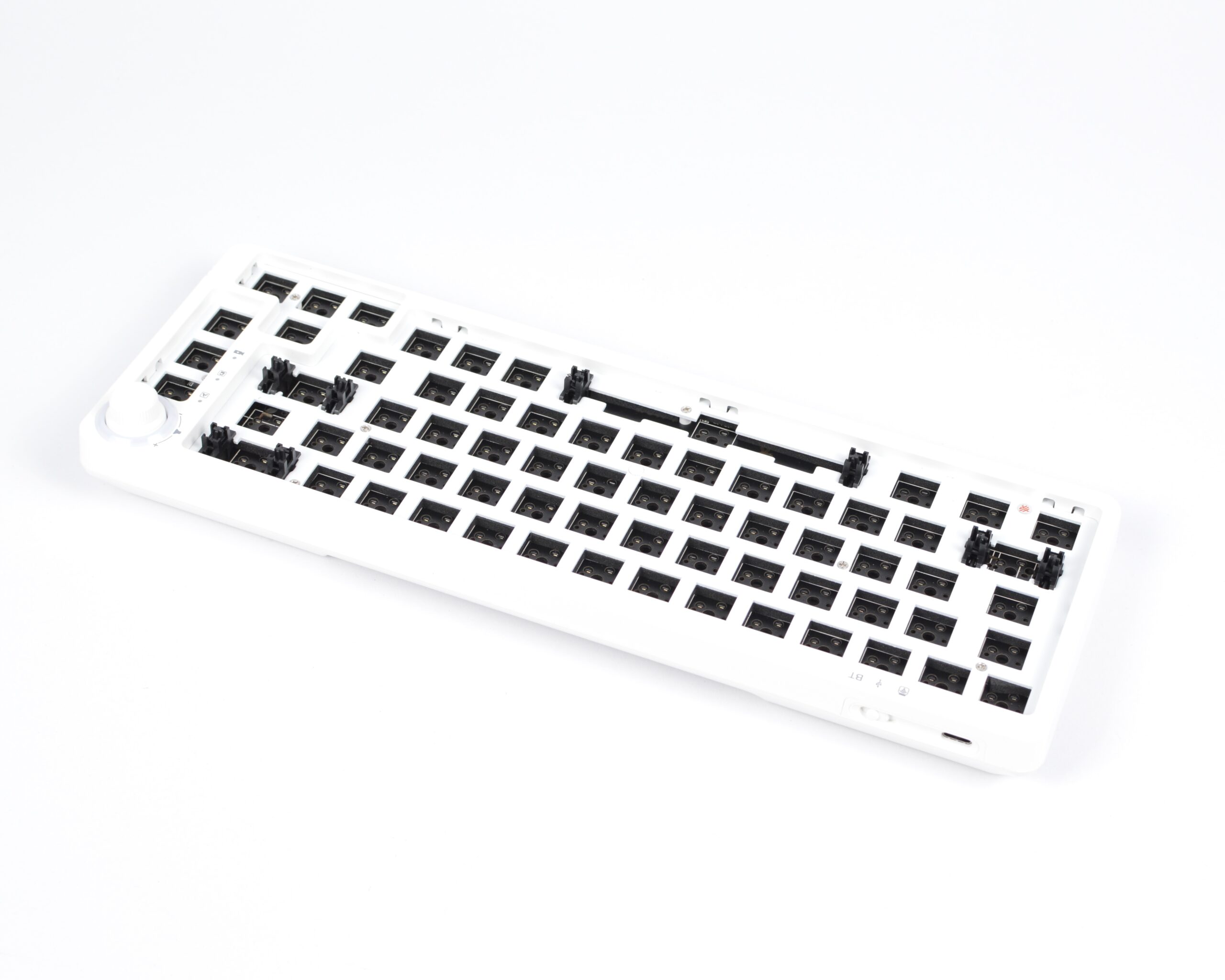 Homoo KF068 RGB Mechanical Keyboard Kit - Tri-Mode - White - Image 3