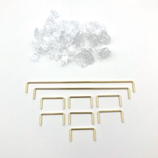 Keebco Plate Mount Stabilizer Set for Full Size Mechanical Keyboards - Brass & Clear